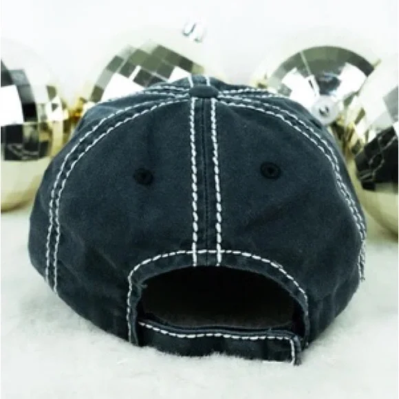 Distressed Black “Life is Better at the Lake” cap - Picture 3 of 4